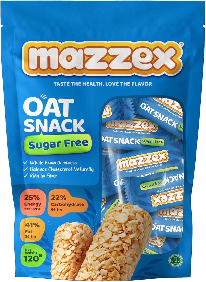 mazzex Sugar Free Oat Snack 120g - Image 1